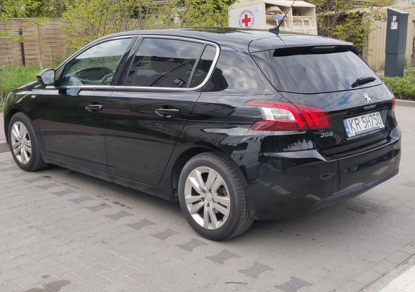 Peugeot 308 cena 21500 przebieg: 262000, rok produkcji 2015 z Warszawa małe 121